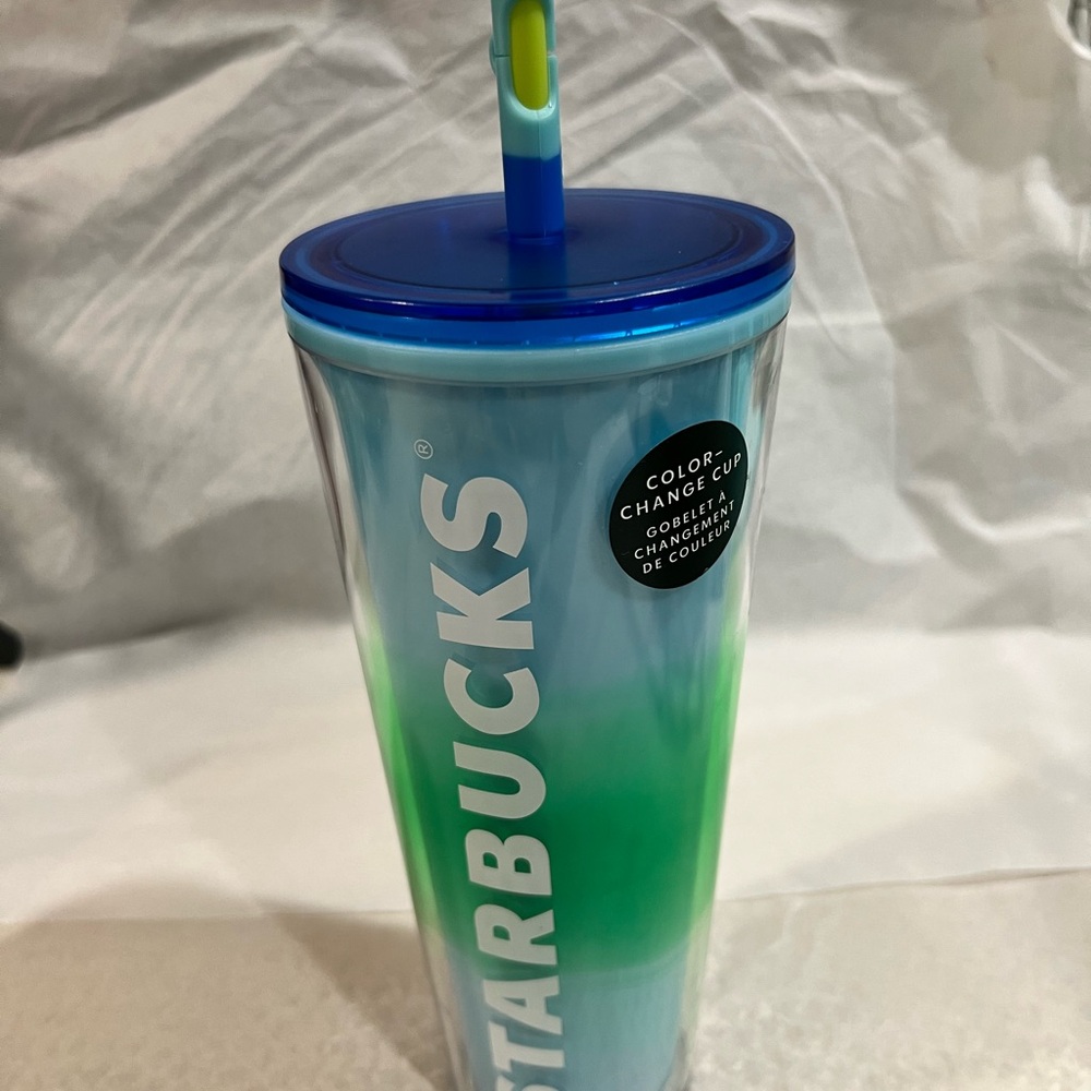 Starbucks Blue and Green Gradient Tumbler